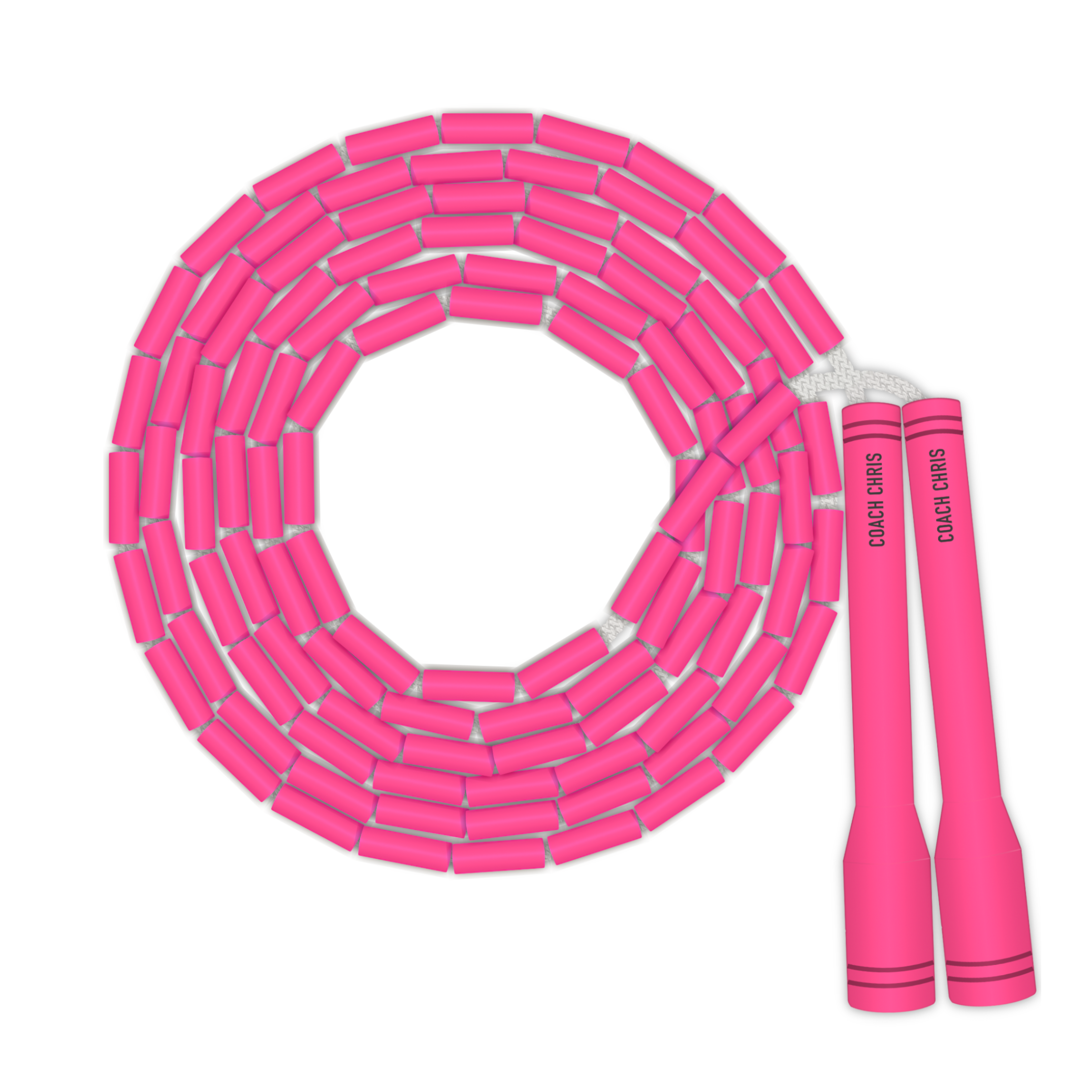 Hot Pink Beaded Rope - Coach Chris | The Jump Rope Company